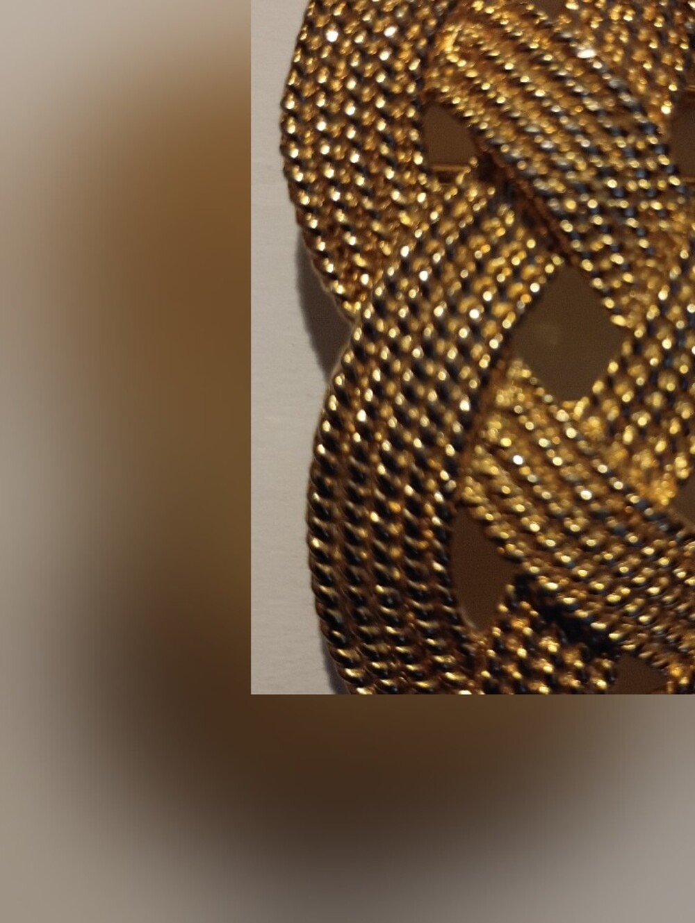 Gold Braided Chain Waist Belt — Sleek Metallic Knot Accent Mimi Di Ni